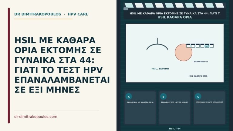 τέστ HPV στους έξι μήνες μετά καθαρά όρια