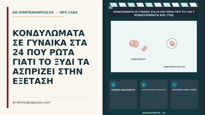 ΚΟΝΔΥΛΩΜΑΤΑ ΣΕ ΓΥΝΑΙΚΑ ΣΤΑ 24 ΠΟΥ ΡΩΤΑ ΓΙΑΤΙ ΤΟ ΞΥΔΙ ΤΑ ΑΣΠΡΙΖΕΙ ΣΤΗΝ ΕΞΕΤΑΣΗ ξύδι που ασπρίζει τα κονδυλώματα
