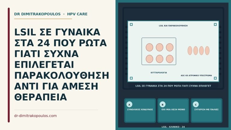 παρακολούθηση αντί άμεσης θεραπείας σε LSIL