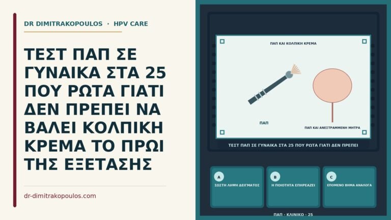 κολπική κρέμα το πρωί του Παπ