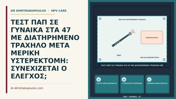 Παπ με διατηρημένο τράχηλο μετά μερική υστερεκτομή