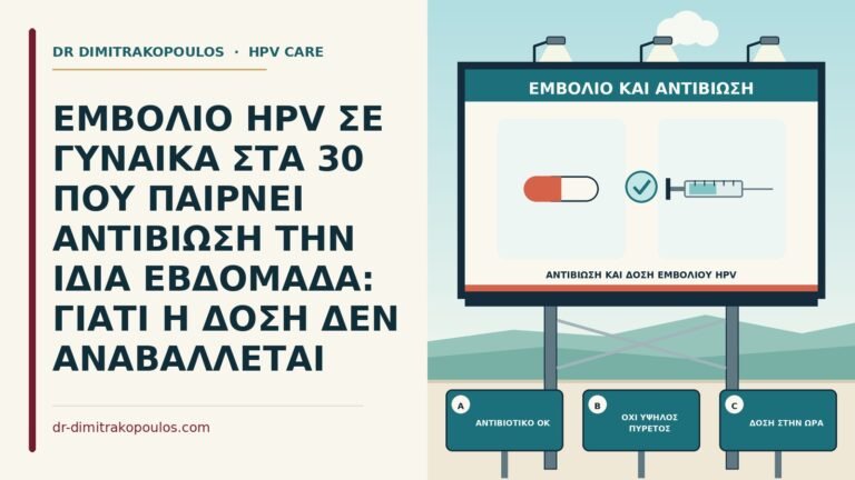 αντιβίωση και δόση εμβολίου HPV