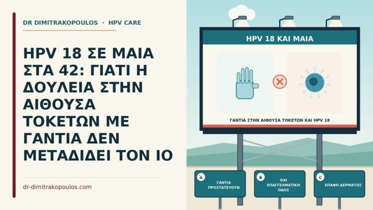 γάντια στην αίθουσα τοκετών και HPV 18