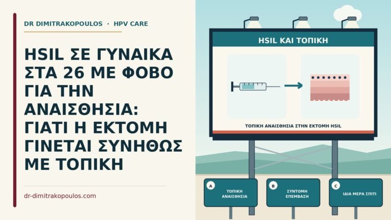 τοπική αναισθησία στην εκτομή HSIL