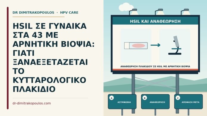 αναθεώρηση πλακιδίου σε HSIL με αρνητική βιοψία