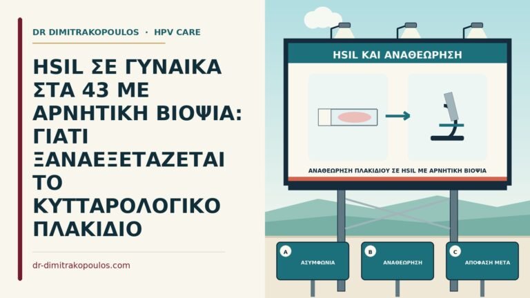 αναθεώρηση πλακιδίου σε HSIL με αρνητική βιοψία