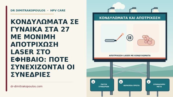 αποτρίχωση laser με κονδυλώματα