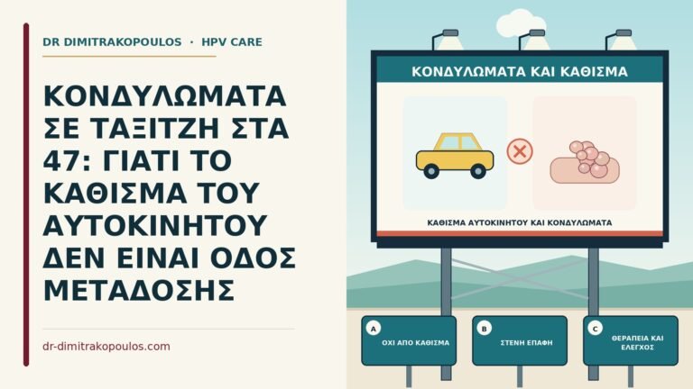 κάθισμα αυτοκινήτου και κονδυλώματα