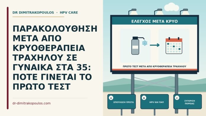 πρώτο τεστ μετά από κρυοθεραπεία τραχήλου