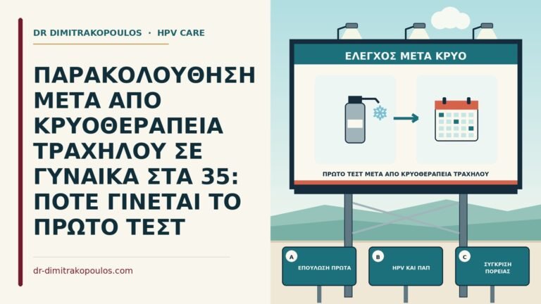 πρώτο τεστ μετά από κρυοθεραπεία τραχήλου