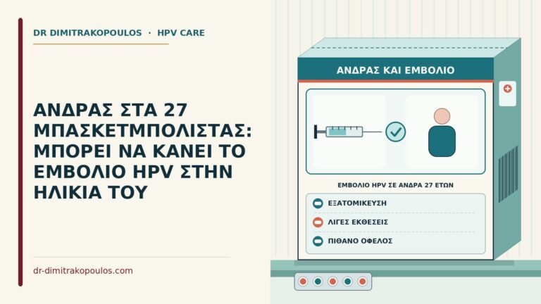 εμβόλιο HPV σε άνδρα 27 ετών
