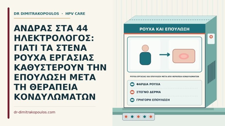 ρούχα εργασίας και επούλωση μετά από θεραπεία κονδυλωμάτων