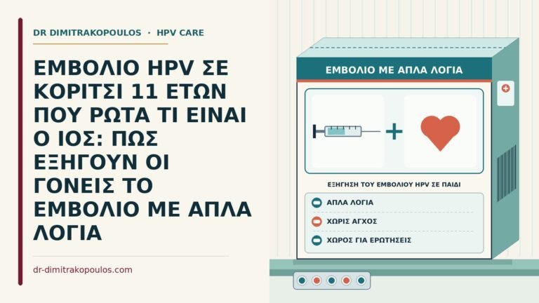 εξήγηση του εμβολίου HPV σε παιδί