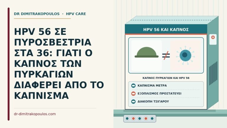 καπνός πυρκαγιών και HPV 56