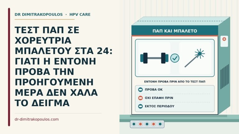 έντονη πρόβα πριν από το τεστ Παπ