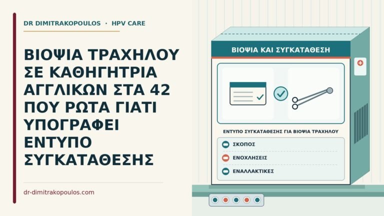έντυπο συγκατάθεσης για βιοψία τραχήλου
