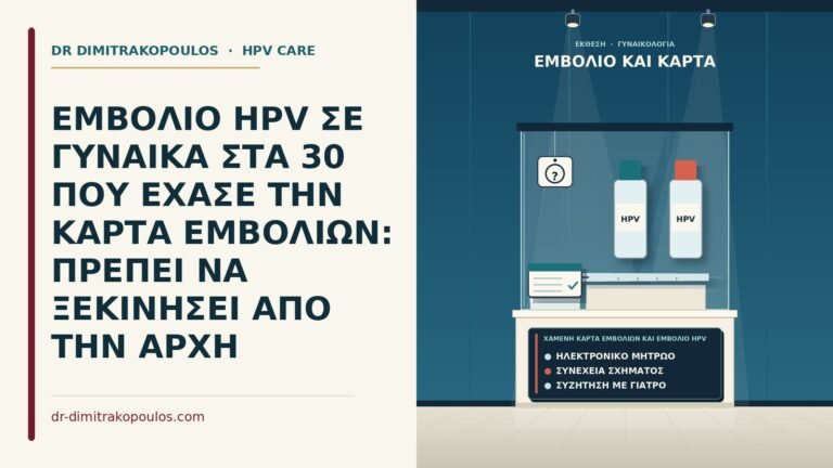 χαμένη κάρτα εμβολίων και εμβόλιο HPV