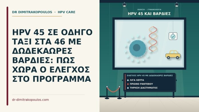 HPV 45 ΣΕ ΟΔΗΓΟ ΤΑΞΙ ΣΤΑ 46 ΜΕ ΔΩΔΕΚΑΩΡΕΣ ΒΑΡΔΙΕΣ: ΠΩΣ ΧΩΡΑ Ο ΕΛΕΓΧΟΣ ΣΤΟ ΠΡΟΓΡΑΜΜΑ έλεγχος HPV 45 με δωδεκάωρες βάρδιες