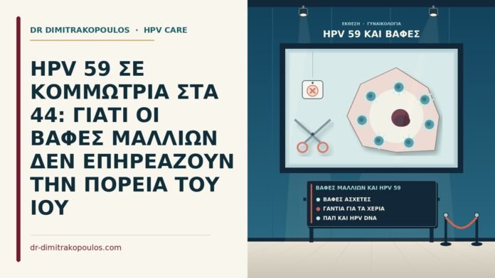 HPV 59 ΣΕ ΚΟΜΜΩΤΡΙΑ ΣΤΑ 44: ΓΙΑΤΙ ΟΙ ΒΑΦΕΣ ΜΑΛΛΙΩΝ ΔΕΝ ΕΠΗΡΕΑΖΟΥΝ ΤΗΝ ΠΟΡΕΙΑ ΤΟΥ ΙΟΥ βαφές μαλλιών και HPV 59