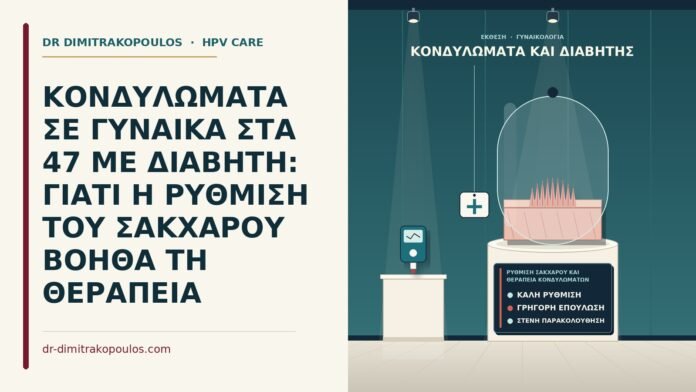ΚΟΝΔΥΛΩΜΑΤΑ ΣΕ ΓΥΝΑΙΚΑ ΣΤΑ 47 ΜΕ ΔΙΑΒΗΤΗ: ΓΙΑΤΙ Η ΡΥΘΜΙΣΗ ΤΟΥ ΣΑΚΧΑΡΟΥ ΒΟΗΘΑ ΤΗ ΘΕΡΑΠΕΙΑ ρύθμιση σακχάρου και θεραπεία κονδυλωμάτων