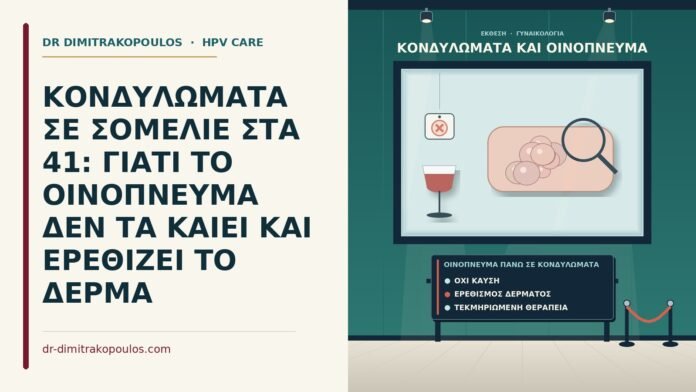 οινόπνευμα πάνω σε κονδυλώματα