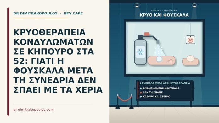 φουσκάλα μετά από κρυοθεραπεία