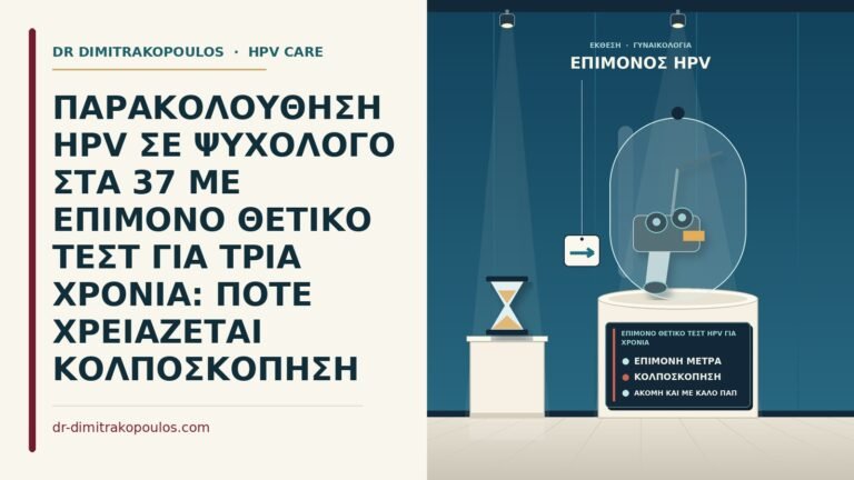 επίμονο θετικό τεστ HPV για χρόνια