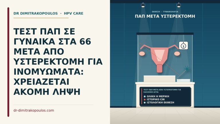 τεστ Παπ μετά από υστερεκτομή για καλοήθη αιτία