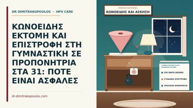 γυμναστική μετά από κωνοειδή εκτομή