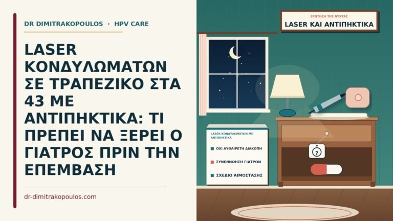 laser κονδυλωμάτων με αντιπηκτικά