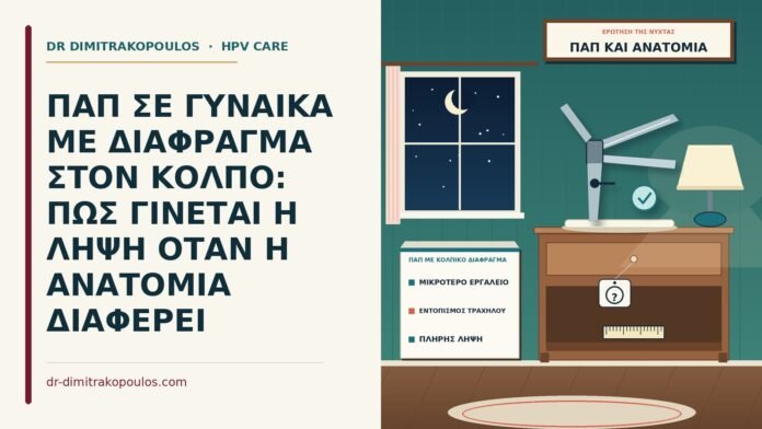 ΠΑΠ ΣΕ ΓΥΝΑΙΚΑ ΜΕ ΔΙΑΦΡΑΓΜΑ ΣΤΟΝ ΚΟΛΠΟ: ΠΩΣ ΓΙΝΕΤΑΙ Η ΛΗΨΗ ΟΤΑΝ Η ΑΝΑΤΟΜΙΑ ΔΙΑΦΕΡΕΙ Παπ με κολπικό διάφραγμα