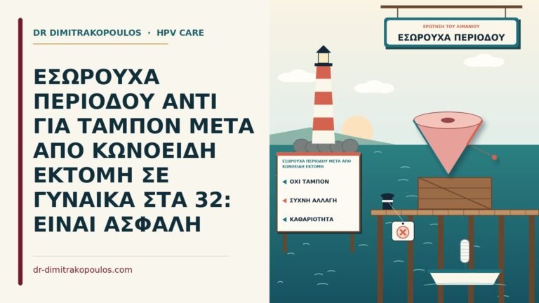 εσώρουχα περιόδου μετά από κωνοειδή εκτομή