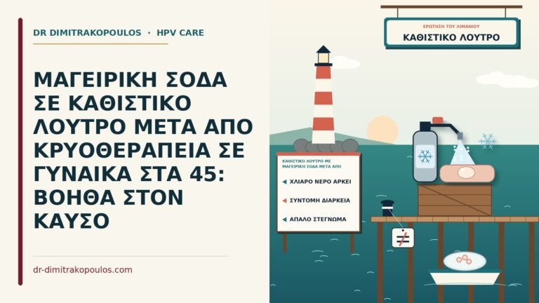 καθιστικό λουτρό με μαγειρική σόδα μετά από κρυοθεραπεία