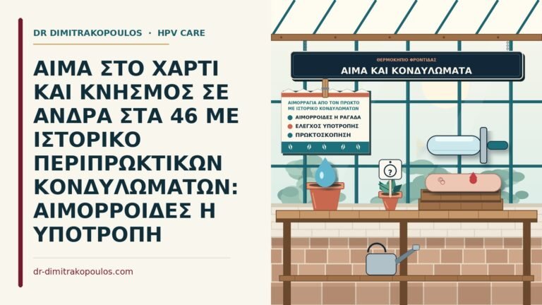 αιμορραγία από τον πρωκτό με ιστορικό κονδυλωμάτων