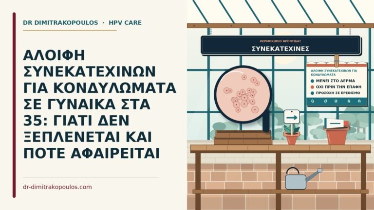 αλοιφή συνεκατεχινών για κονδυλώματα