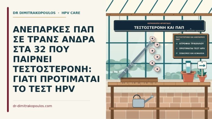 ΑΝΕΠΑΡΚΕΣ ΠΑΠ ΣΕ ΤΡΑΝΣ ΑΝΔΡΑ ΣΤΑ 32 ΠΟΥ ΠΑΙΡΝΕΙ ΤΕΣΤΟΣΤΕΡΟΝΗ: ΓΙΑΤΙ ΠΡΟΤΙΜΑΤΑΙ ΤΟ ΤΕΣΤ HPV τεστοστερόνη και ανεπαρκές Παπ