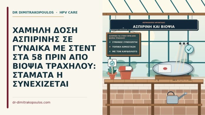ασπιρίνη για στεντ πριν από βιοψία τραχήλου