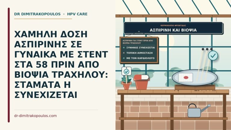 ασπιρίνη για στεντ πριν από βιοψία τραχήλου