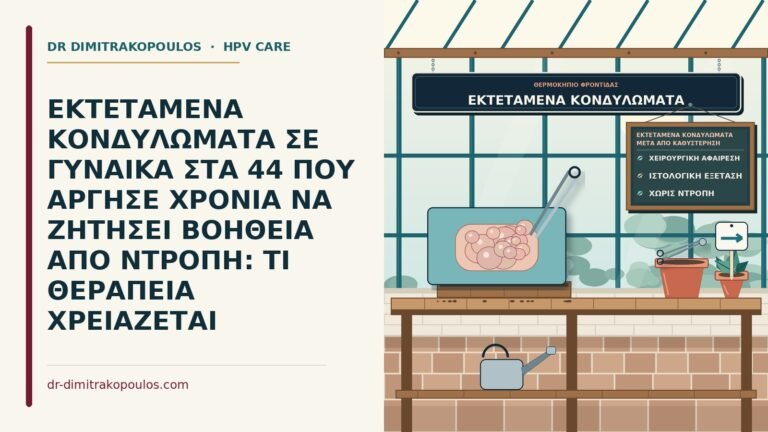 εκτεταμένα κονδυλώματα μετά από καθυστέρηση
