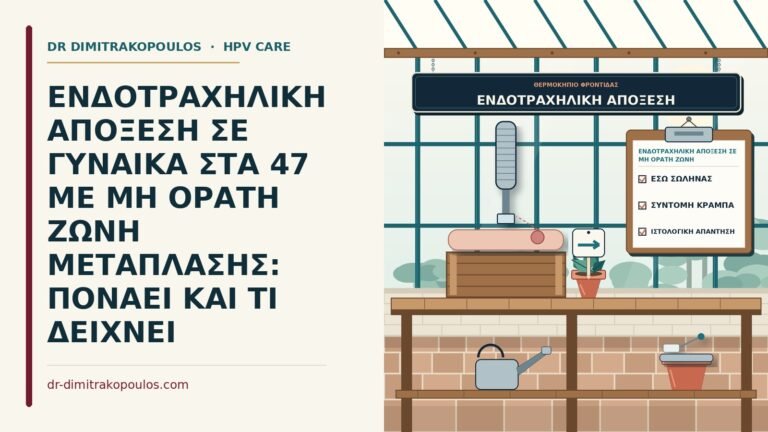 ενδοτραχηλική απόξεση σε μη ορατή ζώνη μετάπλασης