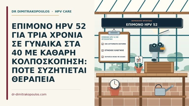 επίμονο HPV 52 με φυσιολογική κολποσκόπηση