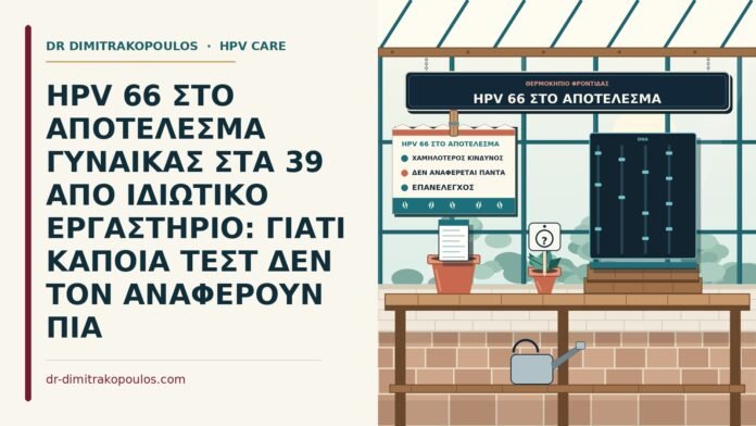 HPV 66 ΣΤΟ ΑΠΟΤΕΛΕΣΜΑ ΓΥΝΑΙΚΑΣ ΣΤΑ 39 ΑΠΟ ΙΔΙΩΤΙΚΟ ΕΡΓΑΣΤΗΡΙΟ: ΓΙΑΤΙ ΚΑΠΟΙΑ ΤΕΣΤ ΔΕΝ ΤΟΝ ΑΝΑΦΕΡΟΥΝ ΠΙΑ HPV 66 στο αποτέλεσμα