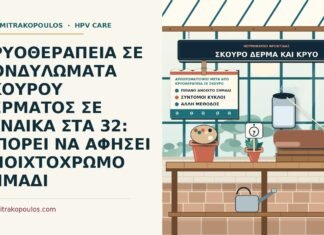 αποχρωματισμός μετά από κρυοθεραπεία σε σκούρο δέρμα