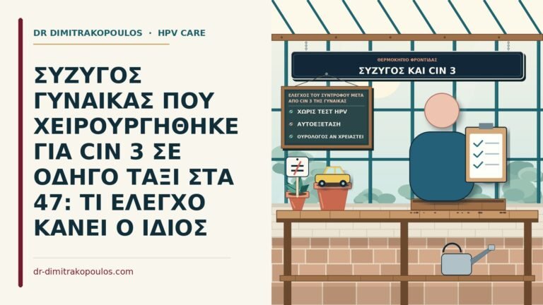 έλεγχος του συντρόφου μετά από CIN 3 της γυναίκας