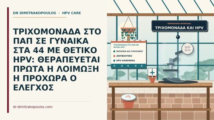 τριχομονάδα στο Παπ με θετικό HPV