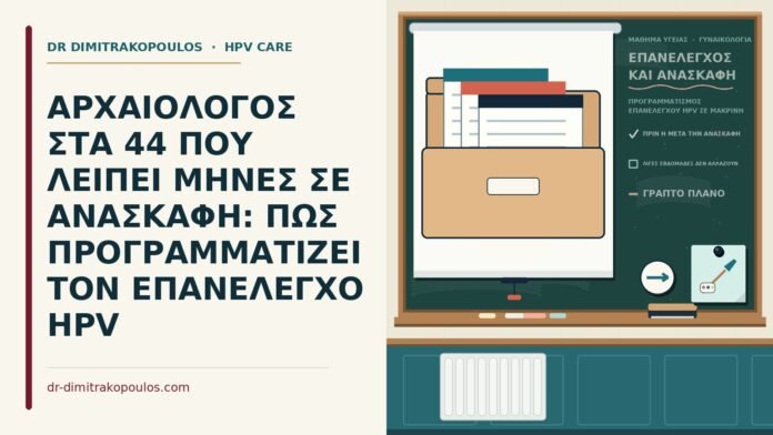 προγραμματισμός επανελέγχου HPV σε μακρινή εργασία
