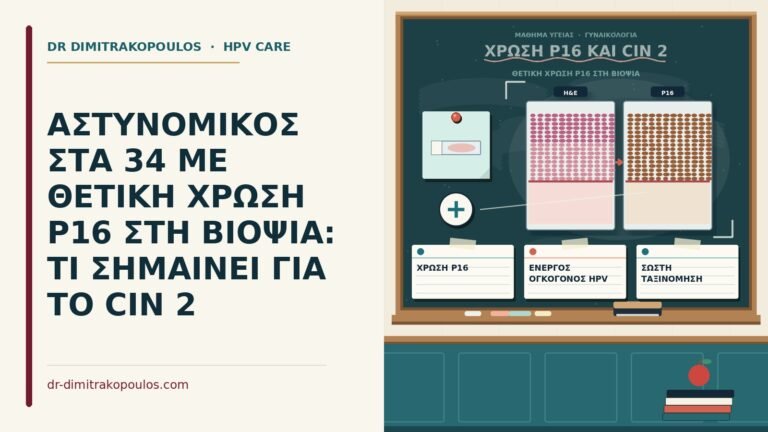 θετική χρώση p16 στη βιοψία
