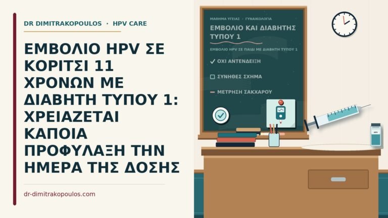 εμβόλιο HPV σε παιδί με διαβήτη τύπου 1