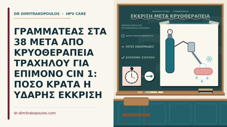 έκκριση μετά από κρυοθεραπεία τραχήλου