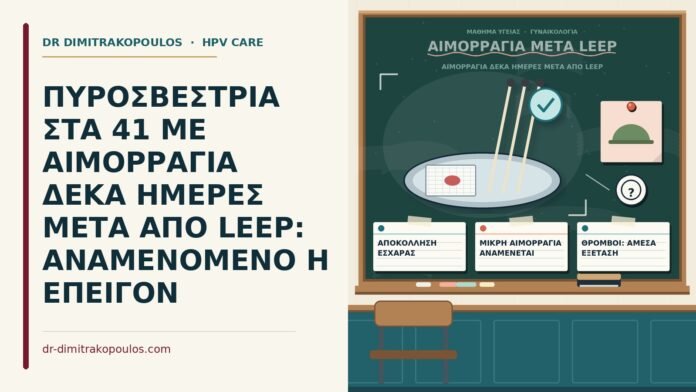αιμορραγία δέκα ημέρες μετά από LEEP